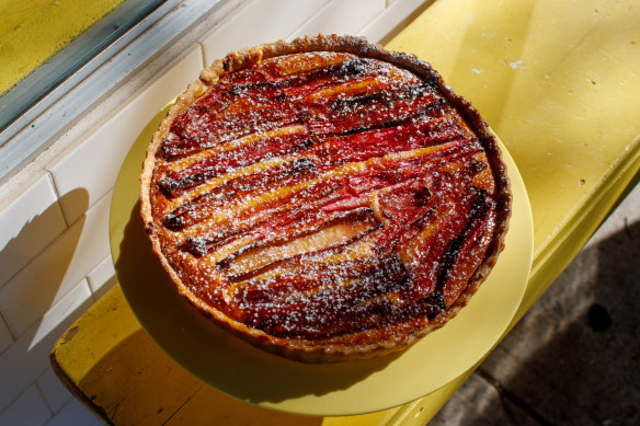 Rhubarb tart.