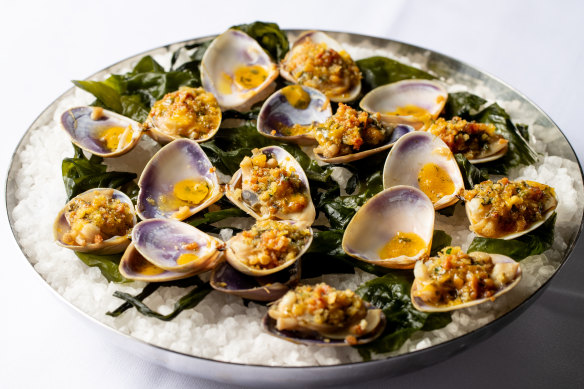 Clams casino at Bistro George near Circular Quay.