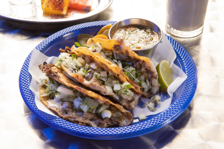 Birria tacos on the menu at CDMX.