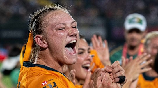 Maddison Levi celebrates.