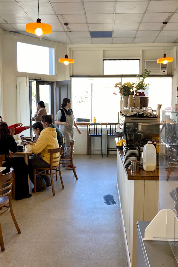 Inside the Castlemaine cafe.