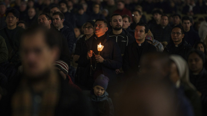 Vatican starts nightly prayers for ‘slightly improved’ Pope