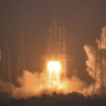 A rocket carrying the Chang’e-6 spacecraft launches in China last month.