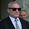 Paul Kent leaves court in July last year after he was involved in a drunken brawl in Rozelle.