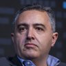 Domain CEO Jason Pellegrino was upbeat as the property market begins to move out of a slump, despite a dip in profits.