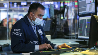 Trader Dilip Patels on the floor of the New York Stock Exchange on Wednesday. The tick up in bond yields has rattled investors.