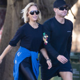 Pip Edwards and Michael Clarke enjoyed a stroll together in Sydney's Rose Bay last week.