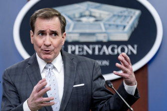 Pentagon spokesman John Kirby has accused Russia of planning a “false-flag” attack.