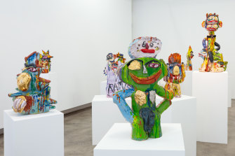  A riotous assembly of shiny, brightly coloured beasties and gargoyles by Ramesh Mario Nithiyendran.