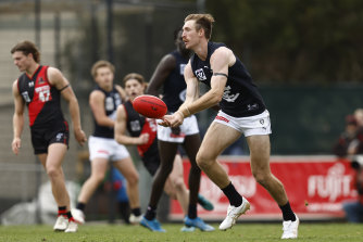 Sam Durdin in action for the Blues in the VFL.