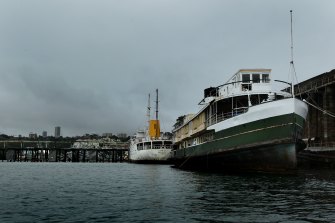 The MV Baragoola was berthed at Balls Head Bay as those who loved it spent time and money trying to preserve it.