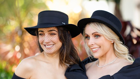 Abbey Gelmi and Dani Willis at Randwick on Saturday.