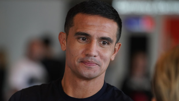 Farewell: Tim Cahill will have a chance to say goodbye properly, in his full kit, to the Australian football public.