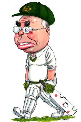 A jubilant John Howard joked about his cricketing prowess at his birthday bash.