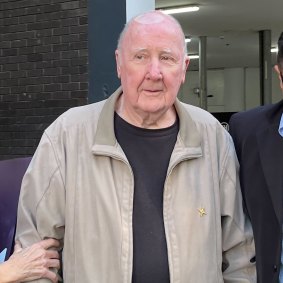 Raymond Hevern outside court today.