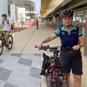 Bicycle Queensland interim chief executive Lisa Davies-Jones says more than 3800 cyclists use the bikeway every day.