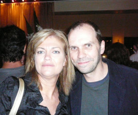 Michelle Kerley of Victoria Police’s Purana taskforce with Steve Le Marquand, who played Sergeant Tom Wickham in Underbelly.