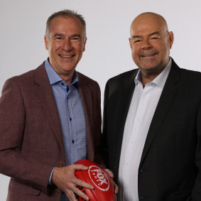Gerard Whateley and Mark Robertson present AFL360 on Fox Sport.