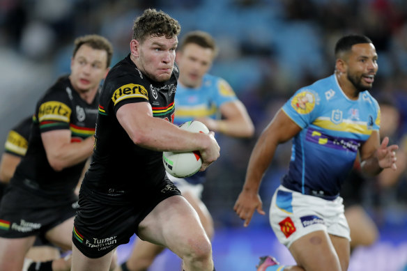 Liam Martin makes a charge for Penrith.