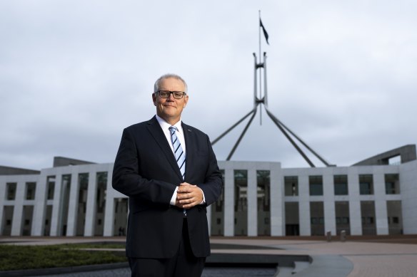 Scott Morrison on his last day in parliament, Tuesday, February 27.