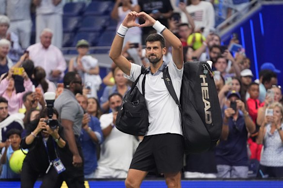 Djokovic offered his appreciation to the New York crowd as he left the court.