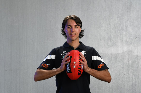 Prized Carlton Blues draftee Oliver Hollands.