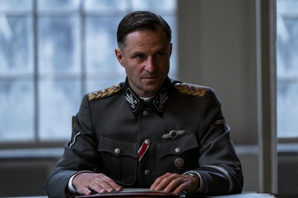 Philipp Hochmair as Reinhard Heydrich in The Conference.