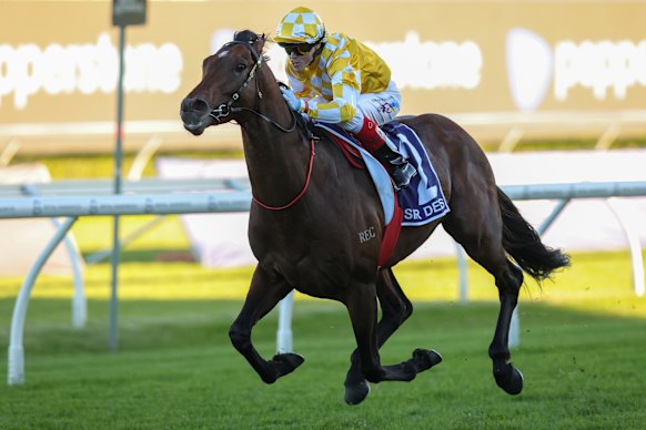 Sir Delius winning the Queen Elizabeth Stakes.