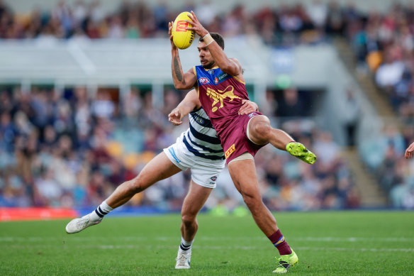 Callum Ah Chee rewarded Brisbane’s faith with a powerful performance against the Cats.