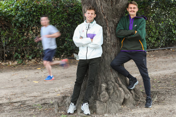 Brett Robinson and Jack Rayner were part of the team of pacers that helped Eliud Kipchoge break the two-hour mark.