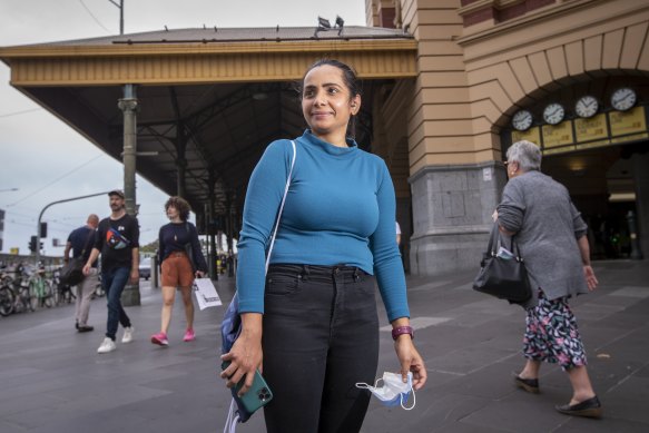 Madhu Choubey said her tram was empty early on Monday morning. 