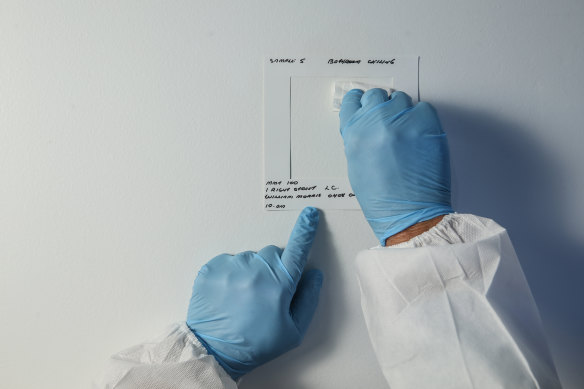 Testing for the presence of methamphetamine.  