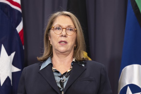 Transport Minister Catherine King at Parliament House, Canberra, on Monday. 