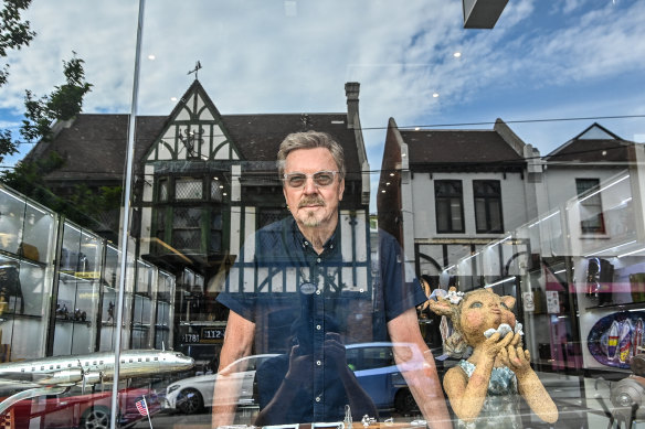 Don Gurr, owner of Traffic gift shop in
Toorak Village, says overdevelopment could hurt the area’s livability. 