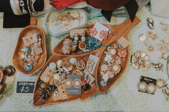 Some of the vintage items for sale at the 2018 Round She Goes market.
