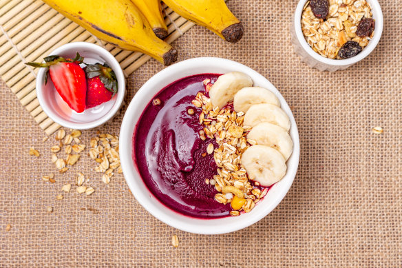 A very purple bowl.