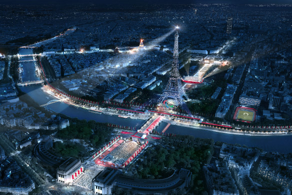 Paris organisers will aim to maximise the city’s landmarks for the 2024 Olympics.