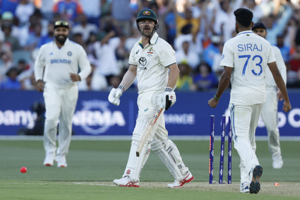 Australia’s Travis Head was involved in a verbal stousch with Mohammed Siraj.