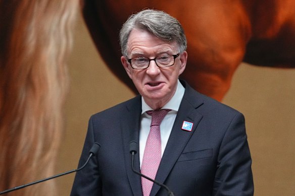Peter Mandelson em Londres em junho do ano passado, quando ainda era embaixador britânico nos Estados Unidos.