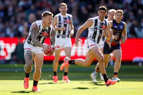 Collingwood star Jordan De Goey was influential.