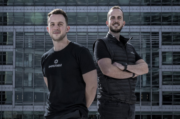 Robbie (left) and James Ferguson won a spot on rich lists last year off the back of their crypto company, which has partnerships with firms like TikTok.