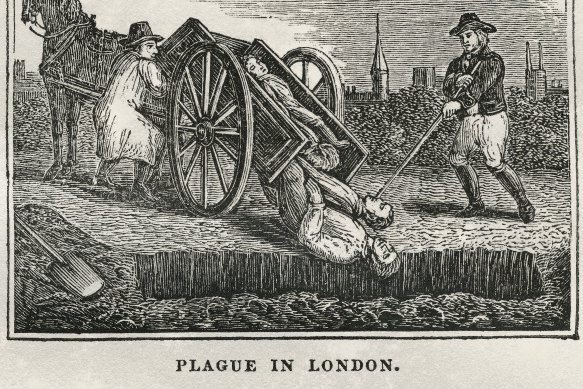 A depiction of the 1665-66 plague in London. Fleas in a bolt of cloth from the metropolis are believed to have brought the disease to Eyam.