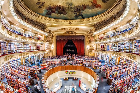 One Buenos Aires bookstore – El Ateneo Grand Splendid – is in a huge grandiose former theatre.