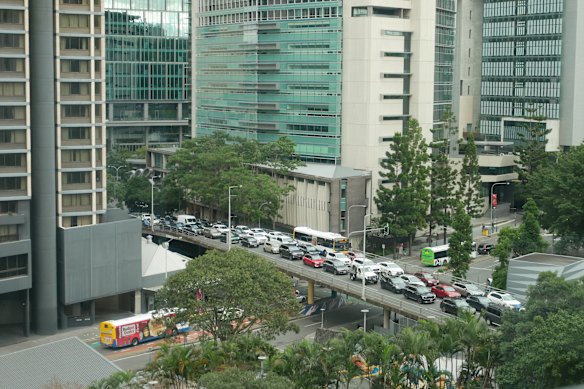 The parade caused traffic jams around the city.