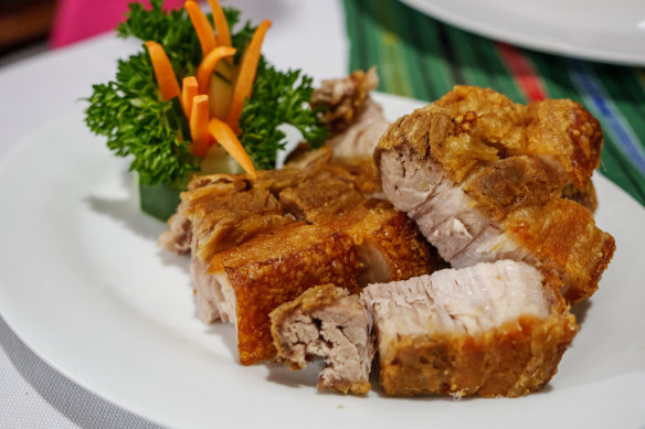 Lechon: crispy skin pork.