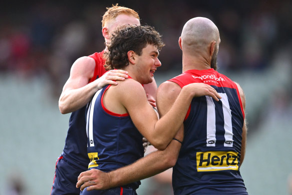 Matt Jefferson kicked two goals for Melbourne in his first game.