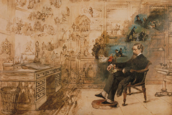 Dickens’ Dream, 1875, by Robert Buss.