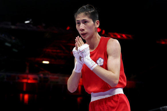 Lin Yu-ting following her bout at the North Paris Arena.
