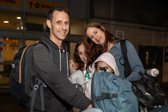 Israeli-born Australians Assaf Hochberg and Arbel Mordoch left Israel with their three children.