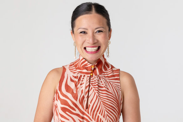 Making the case for Tim Tams: Snackmasters host Poh Ling Yeow.